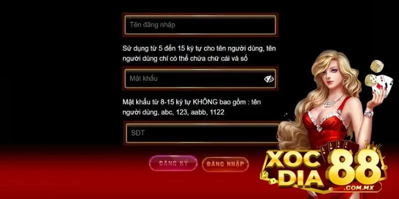 Lưu ý cần biết khi bạn tạo tại khoản tại Xóc đĩa 88